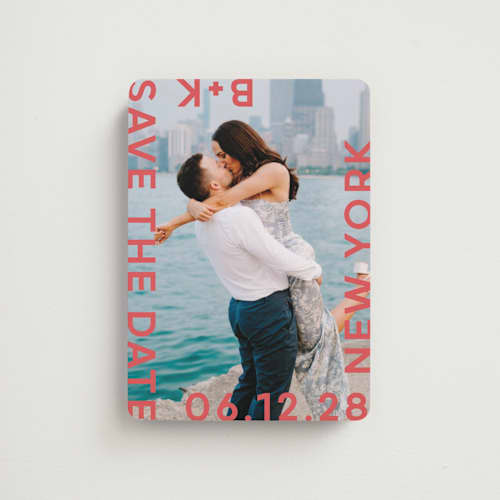 This is a fruit punch save the date magnets with standard by Lori Wemple called type printing on magnet paper in magnet