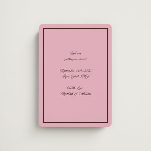 This is a pink moon save the date magnets with standard by Helena Vitto called angelene printing on magnet paper in magnet