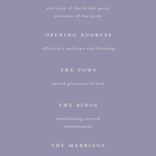 This is a heather unique wedding programs with foil pressed by Vera Lim called fairytale.. printing on signature in standard