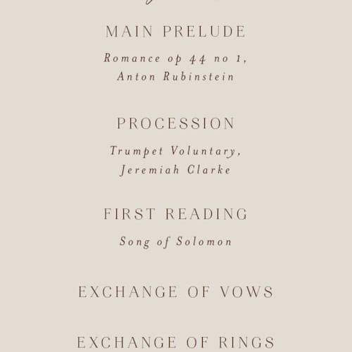 This is a almond unique wedding programs with foil pressed by frau brandt called shining florals printing on signature in standard