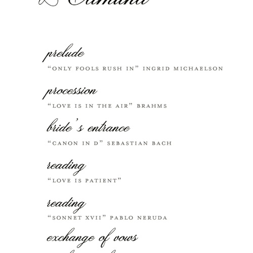 This is a salt unique wedding programs with standard by chocomocacino called gregada printing on signature in standard