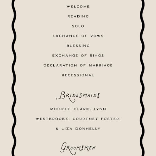 This is a shadow unique wedding programs with standard by Pixel and Hank called lovers printing on signature in standard