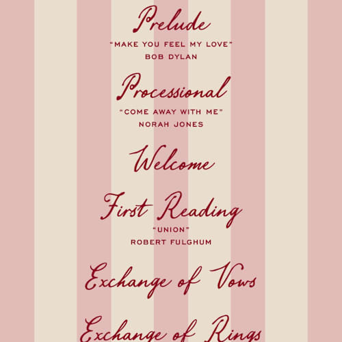 This is a rose unique wedding programs with standard by Jennifer Lew called thompson printing on signature in standard