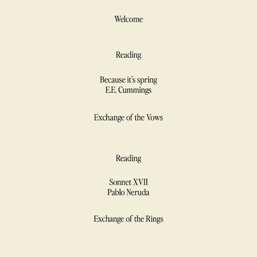 This is a butter unique wedding programs with standard by Helena Vitto called the eternal printing on signature in standard