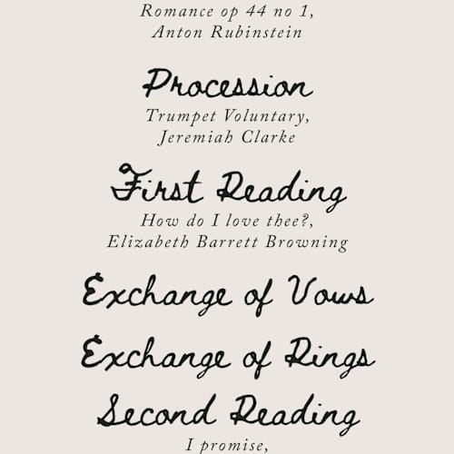 This is a lace unique wedding programs with standard by Cass Loh called simple monogram printing on signature in 4x9