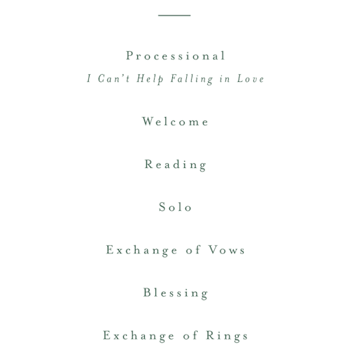 This is a citrine unique wedding programs with standard by Emily Betts called curved frame printing on signature in standard