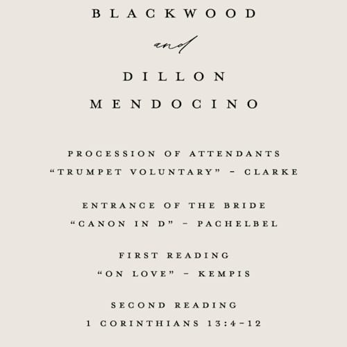 This is a ecru unique wedding programs with standard by Erica Krystek called modern monogram printing on signature in standard