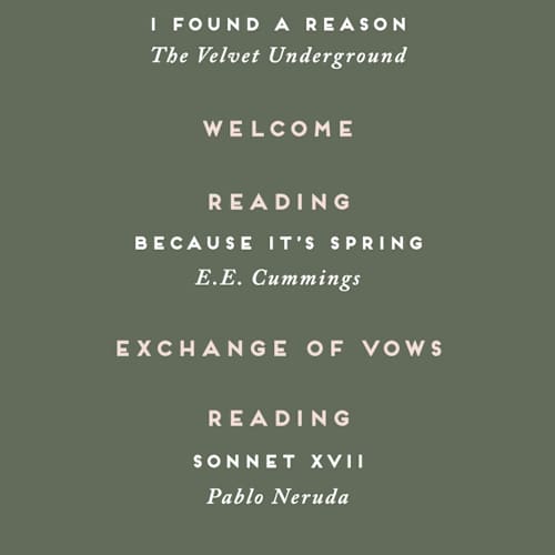 This is a garden unique wedding programs with standard by Snow and Ivy called penumbra printing on signature in standard