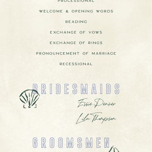 This is a island citrus unique wedding programs with standard by Pixel and Hank called coastal drift printing on signature in standard