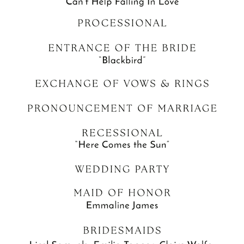 This is a latte unique wedding programs with standard by First Rodeo Design called classic stripe printing on signature in standard