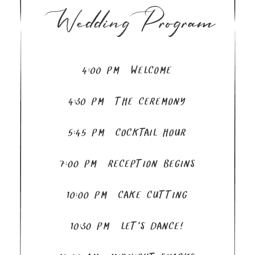 This is a cloudy unique wedding programs with standard by Sherley Ferreira called southern soul printing on signature in 4x9
