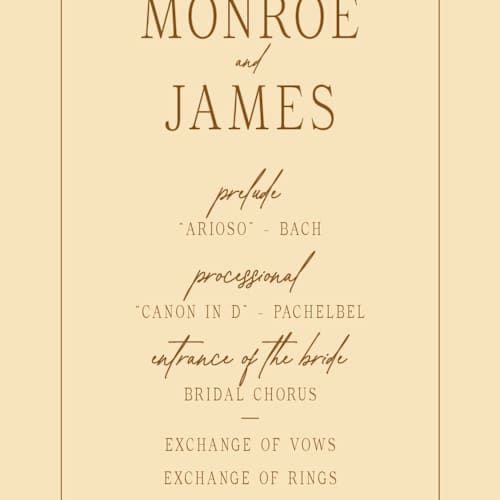 This is a bark unique wedding programs with standard by Jen Ramsey called classic and floral printing on signature in 4x9