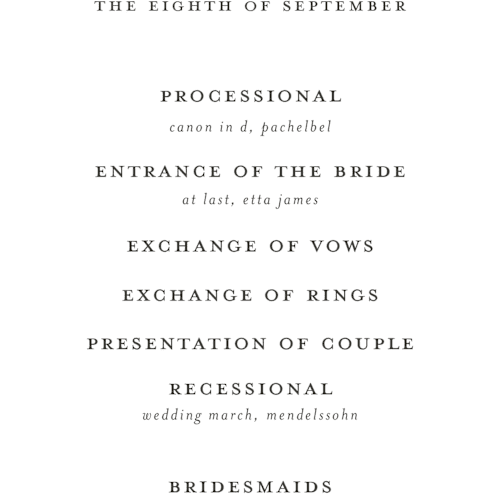 This is a classique unique wedding programs with standard by Design Lotus called from this moment on printing on signature in 4x9