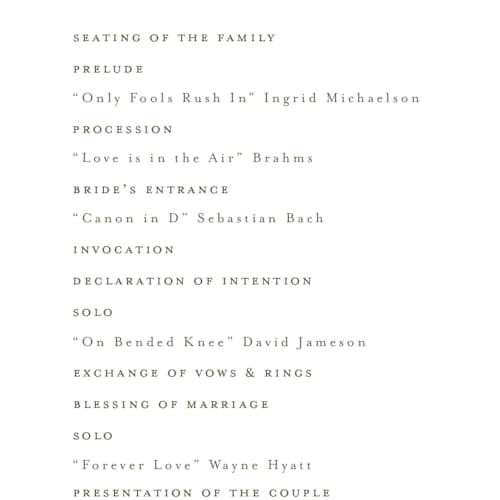 This is a aqua mist unique wedding programs with standard by chocomocacino called tortina printing on signature in 4x9