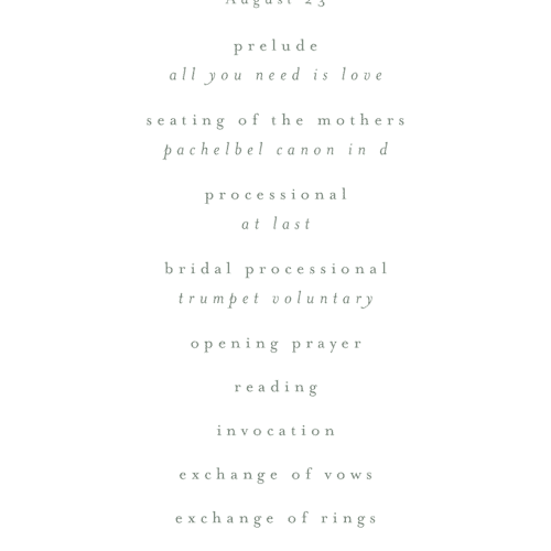 This is a eucalyptus unique wedding programs with standard by Kristie Kern called vining printing on signature in 4x9