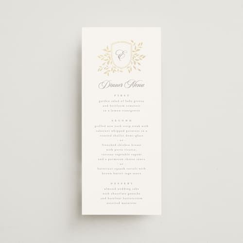 This is a chiffon menu cards with foil pressed by Kristie Kern called aperol printing on signature in 4x9