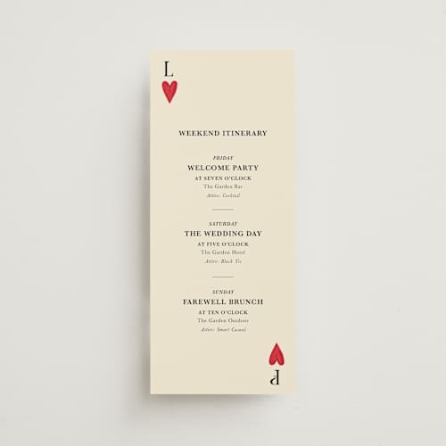 This is a champagne ceremony reception essentials with standard by Helena Vitto called red hearts printing on signature in 4x9