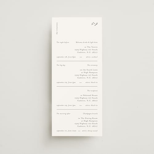 This is a ink ceremony reception essentials with standard by Blustery August called tuscany printing on signature in 4x9