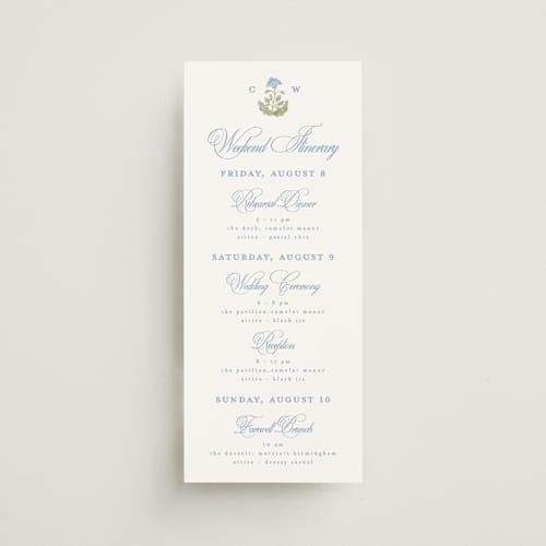 This is a powder ceremony reception essentials with standard by Creo Study called patterned florals printing on signature in 4x9