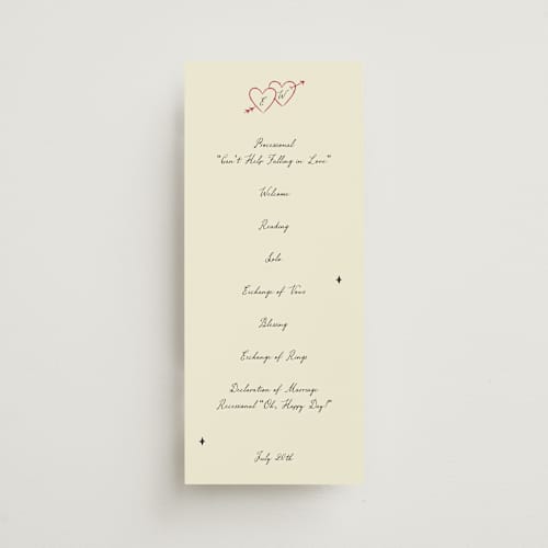 This is a champagne unique wedding programs with standard by Helena Vitto called vintage lovers printing on signature in standard