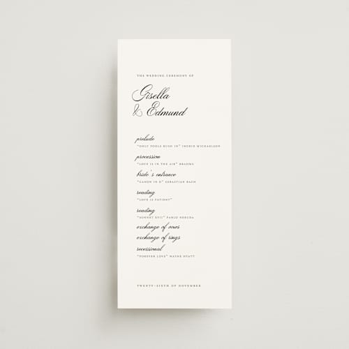This is a salt unique wedding programs with standard by chocomocacino called gregada printing on signature in standard