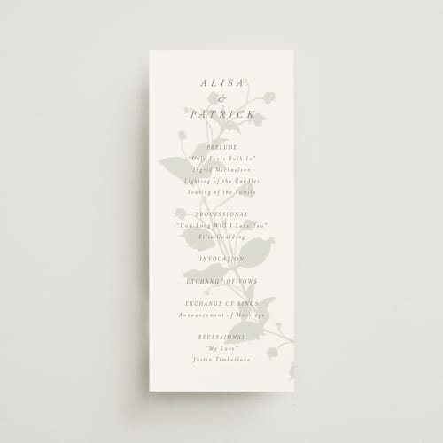 This is a fawn unique wedding programs with standard by AK Graphics called autumnal printing on signature in standard