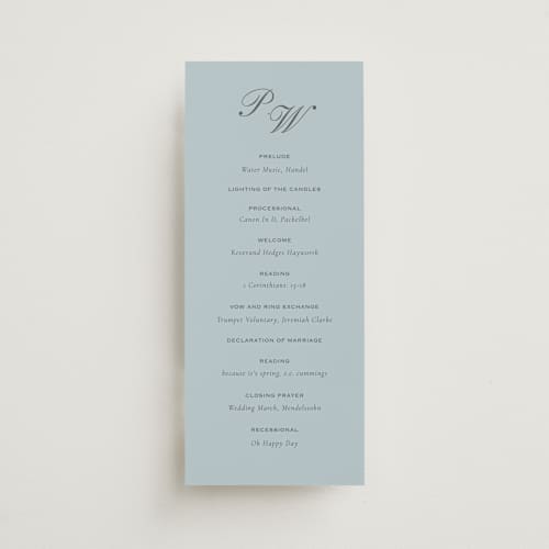 This is a sky unique wedding programs with standard by Sara Hicks Malone called briland printing on signature in standard