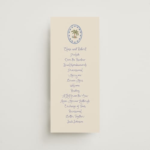 This is a sea unique wedding programs with standard by Chris Griffith called artisan wedding printing on signature in standard