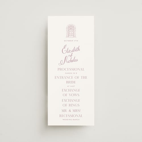 This is a lilac dreams unique wedding programs with standard by Design Lotus called lavender dreams printing on signature in standard