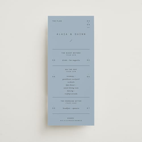 This is a verona sunset unique wedding programs with standard by Blustery August called alaia printing on signature in 4x9
