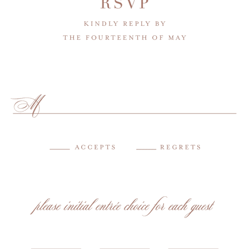 This is a blush rsvp postcards with standard by Megan Davis called charleston printing on signature in postcard