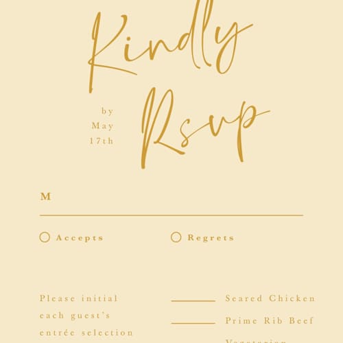 This is a honey rsvp postcards with standard by Adelyn T. called ink scribble printing on signature in postcard