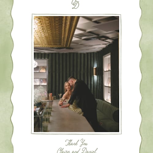 This is a garden thank you postcards with standard by Creo Study called folk garden printing on signature in postcard
