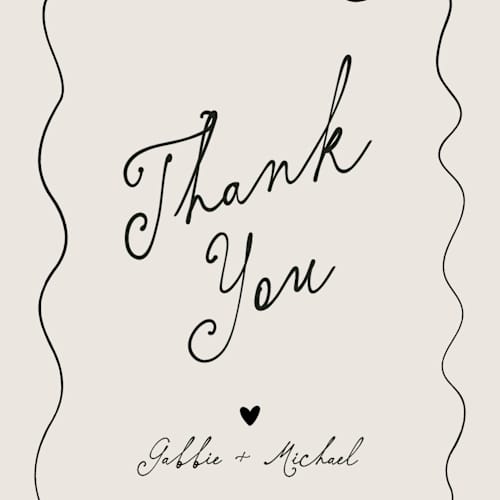 This is a vintage thank you postcards with standard by Kelly Watkins called felicity printing on signature in postcard