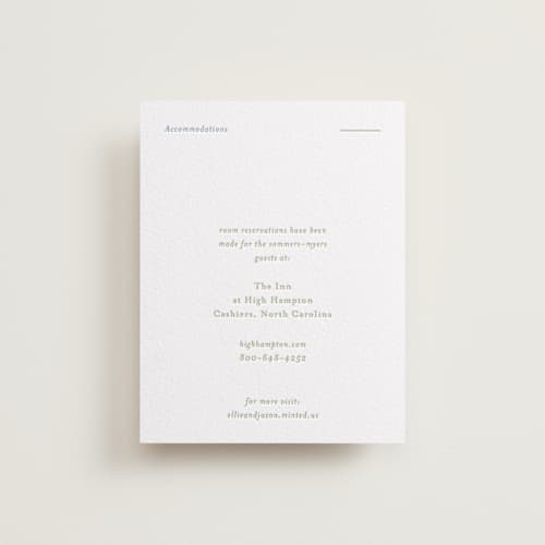 This is a robin's egg | matcha letterpress wedding invitations with letterpress by Blustery August called tuscany printing on white cotton in standard