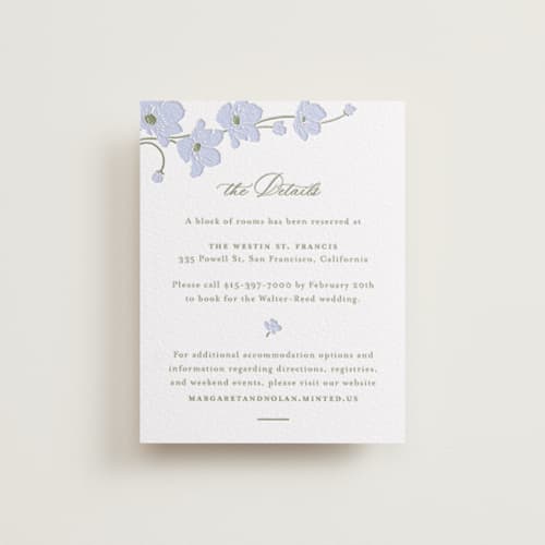 This is a vista | artichoke letterpress wedding invitations with letterpress by letterfix called anemones printing on white cotton in standard