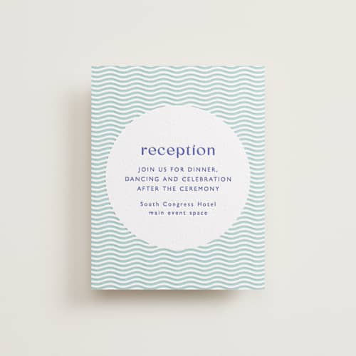 This is a mediterranean letterpress wedding invitations with letterpress by Olivia Raufman called with a twist printing on white cotton in standard