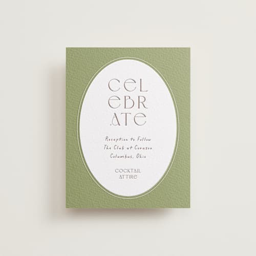 This is a burnt sienna letterpress wedding invitations with letterpress by Alaina Cherup called la graine printing on white cotton in standard