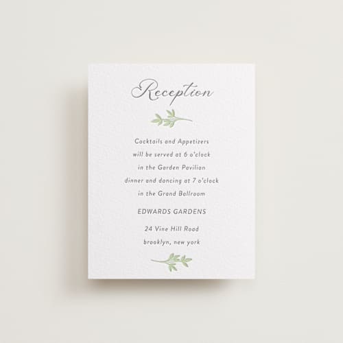 This is a matcha | soft black letterpress wedding invitations with letterpress by Susan Moyal called flower garden printing on white cotton in standard