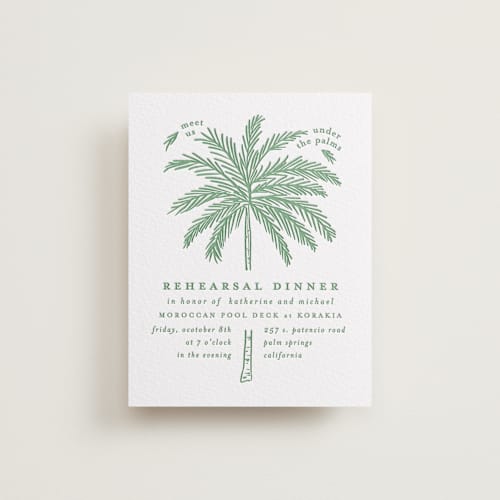 This is a fern enclosure cards with letterpress by Creo Study called iconic printing on white cotton in standard