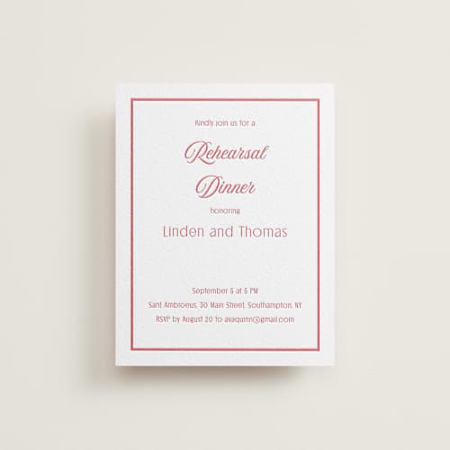 This is a maraschino enclosure cards with letterpress by Nicoletta Savod called ritzy printing on white cotton in standard