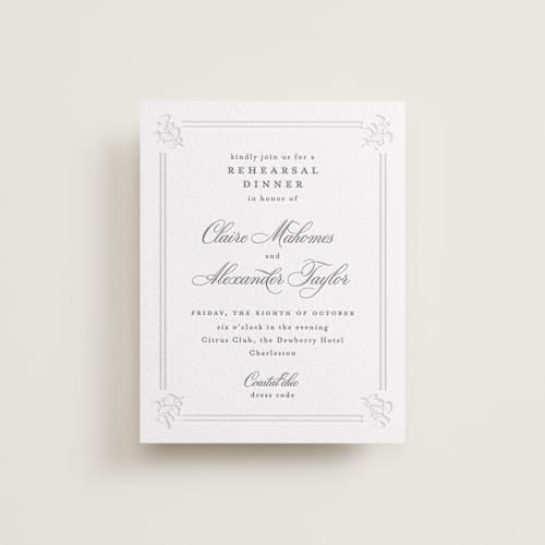 This is a smoke enclosure cards with letterpress by Creo Study called heirloom printing on luxe white cotton in standard