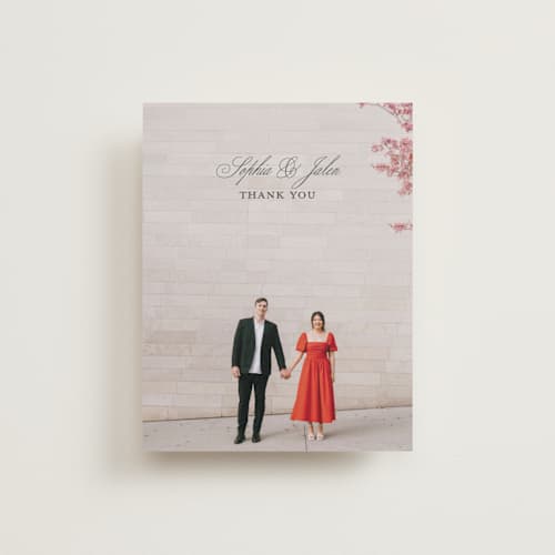 This is a classique wedding thank you cards with standard by Design Lotus called from this moment on printing on recycled smooth signature in standard