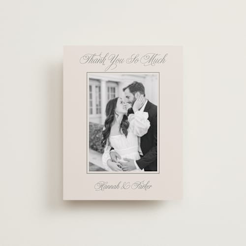 This is a ivory wedding thank you cards with standard by Petra Kern called let's say i do printing on recycled smooth signature in standard
