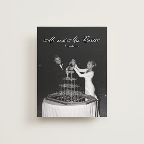 This is a sugar wedding thank you cards with standard by Jessica Williams called tranquil printing on recycled smooth signature in standard
