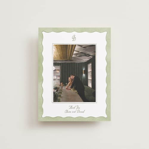 This is a garden wedding thank you cards with standard by Creo Study called folk garden printing on recycled smooth signature in standard