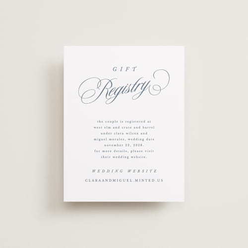 This is a coastal bridal shower insert cards with standard by Kelly Schmidt called clara printing on signature in standard