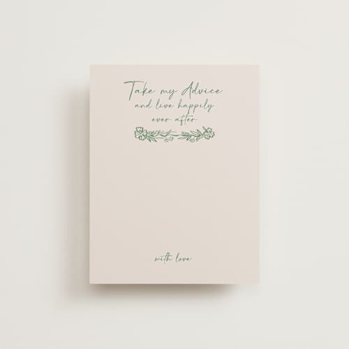 This is a meadow bridal shower insert cards with standard by Petra Kern called doodled printing on signature in standard