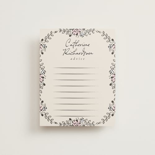 This is a champagne bridal shower insert cards with standard by Ana de Sousa called gathering joy printing on signature in standard