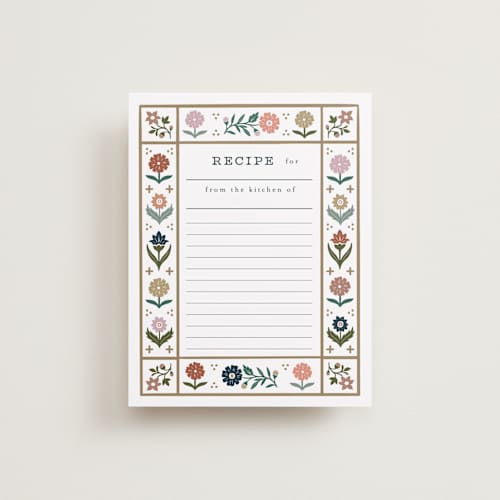 This is a cobalt bridal shower insert cards with standard by Alethea and Ruth called floral grid border printing on signature in standard